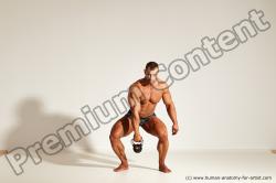 Underwear Gymnastic poses Man White Standing poses - ALL Muscular Short Brown Standing poses - simple Dynamic poses Academic